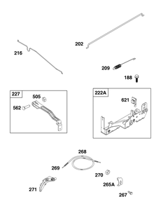 Controls Group Diagram and Parts List for 104M02-0015-H5 100000 - 19Z999 Briggs and Stratton Engine